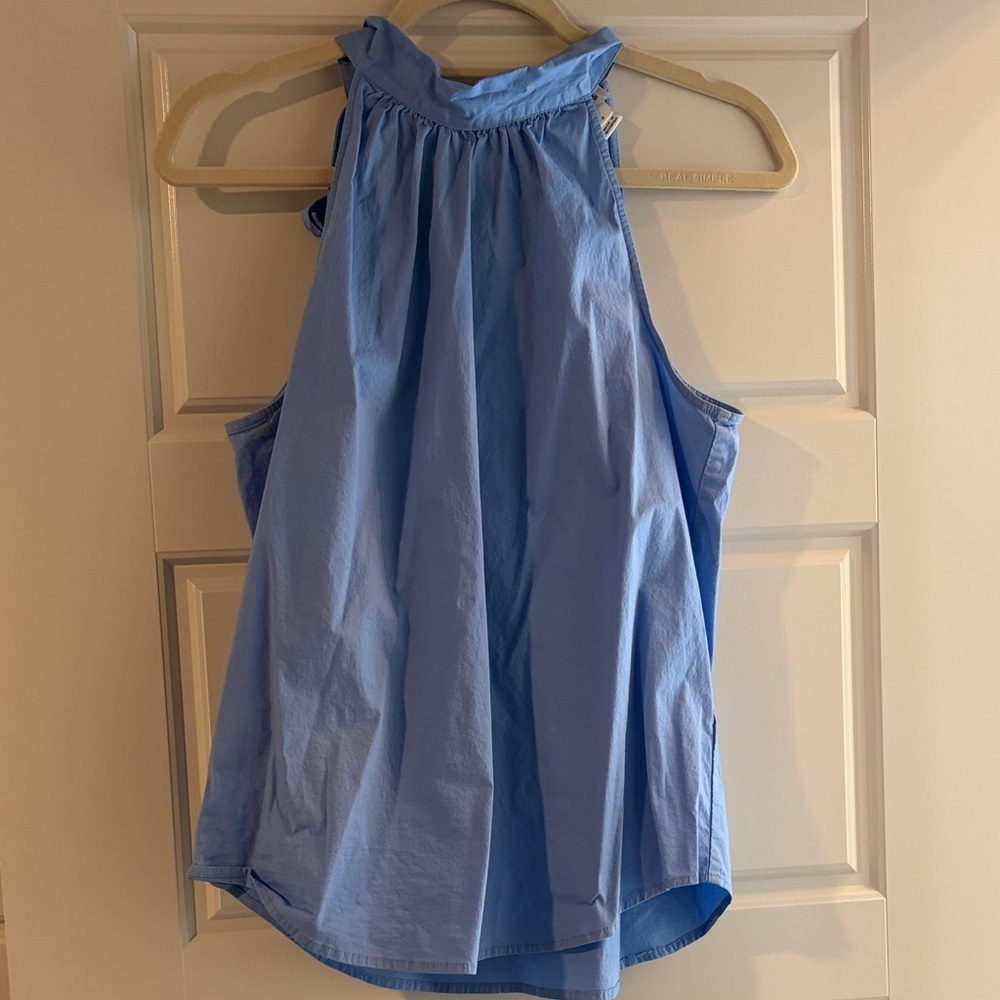 J. Crew Light Blue Halter Blouse